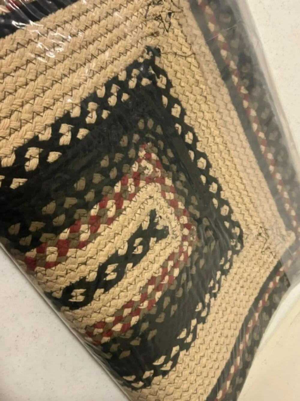 Country new Braided Jute Star Rug 20 in x 30 in